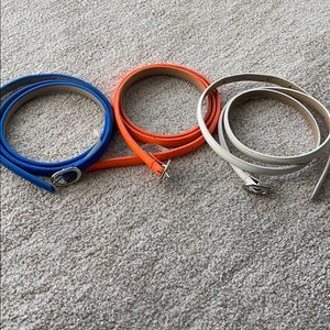 Set of 3 belts in size medium